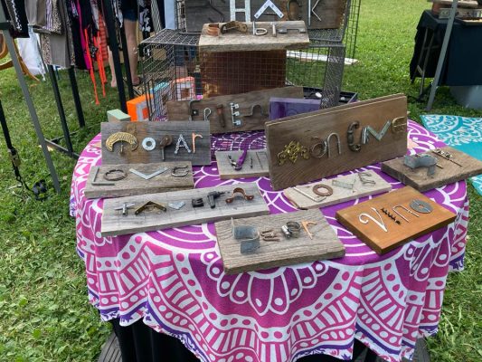 art for sale at the mines and pines festival in Hibbing, Minnesota
